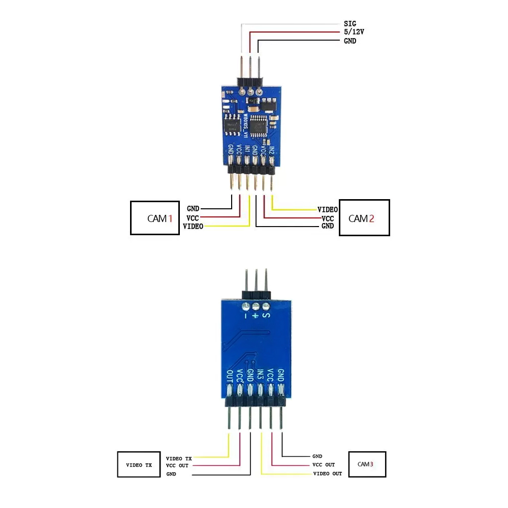5.8G 3 Channel Video Switcher  - Fpv Drone Motor incelemesi ve fiyatı